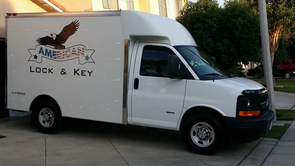 The American Lock & Key service van with company livery